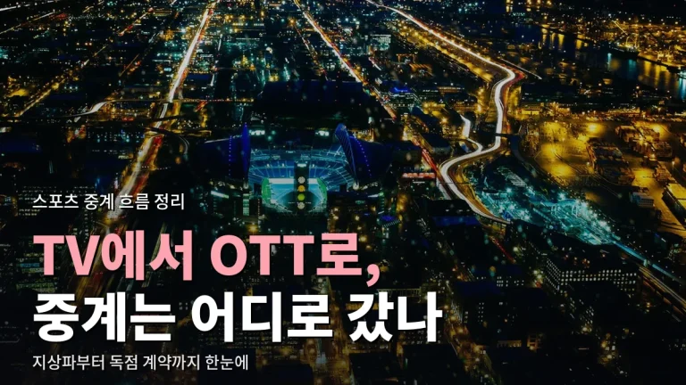 스포츠 중계는 어디로 옮겨 갔나 - 지상파와 케이블에서 포털 생중계, OTT 독점까지